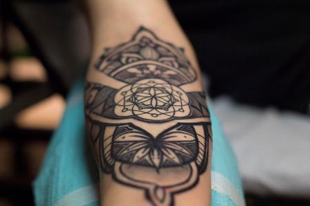 Tattoos - sacred geometry ornamental sleeve tattoo - 133126